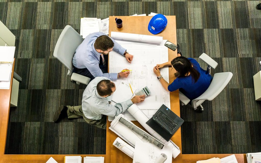 Meeting, business, architect — How to Land a Part-Time Job with Nodo: A Step-by-Step Guide